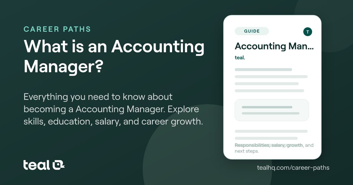 What is a Accounting Manager? - Career Insights | Teal