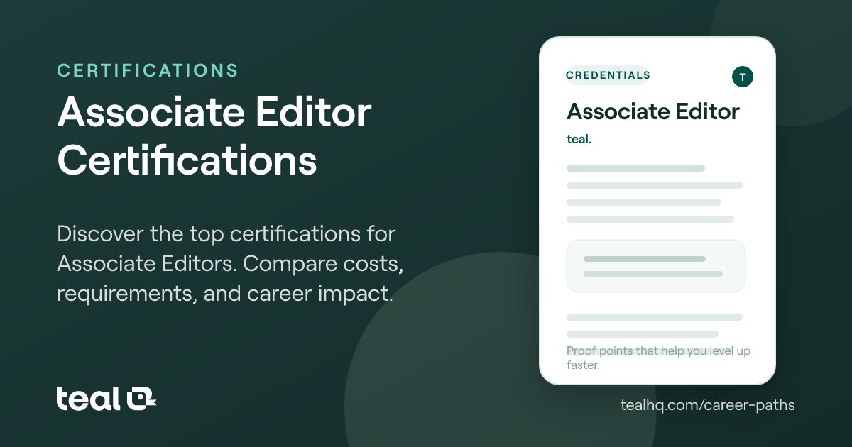 Associate Editor Certifications: Best Credentials to Advance Your ...