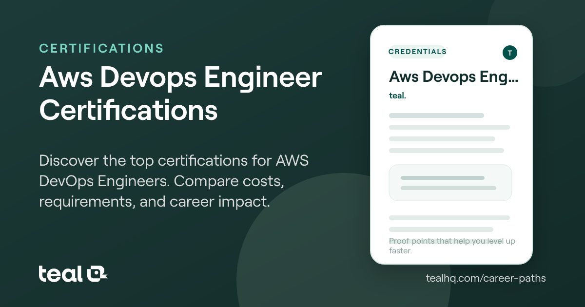 AWS DevOps Engineer Certifications: Best Credentials to Advance Your ...