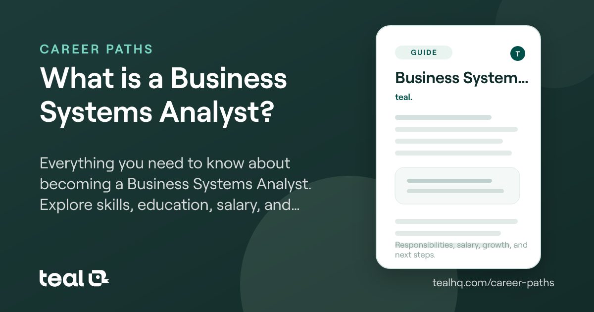 What is a Business Systems Analyst? - Career Insights | Teal
