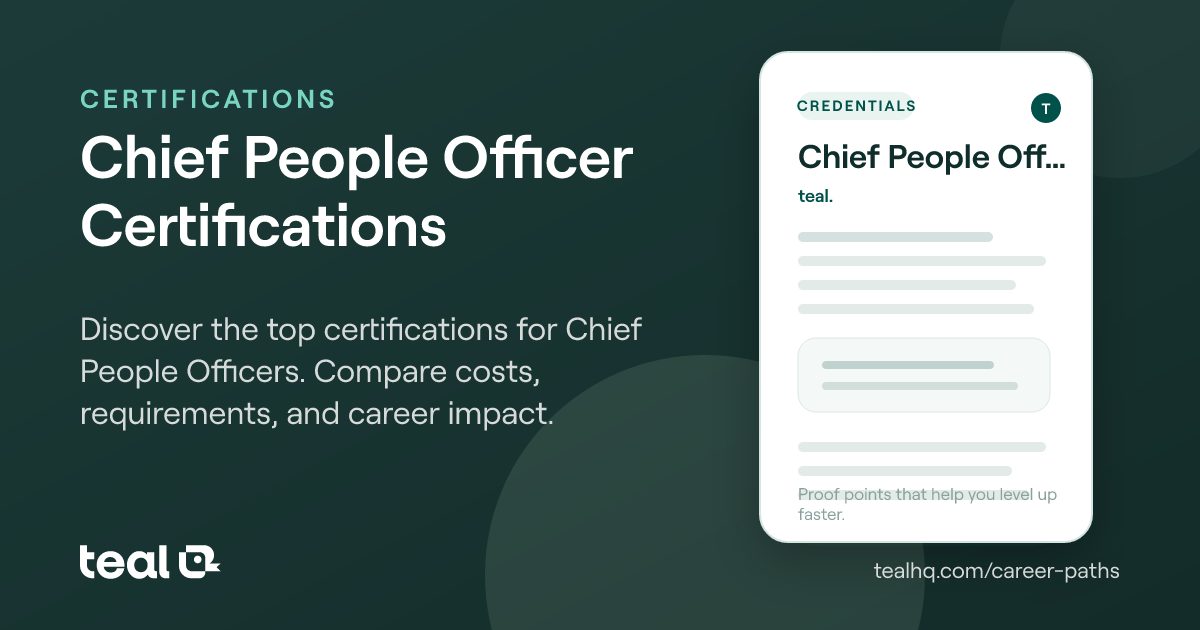 Chief People Officer Certifications: Best Credentials to Advance Your ...