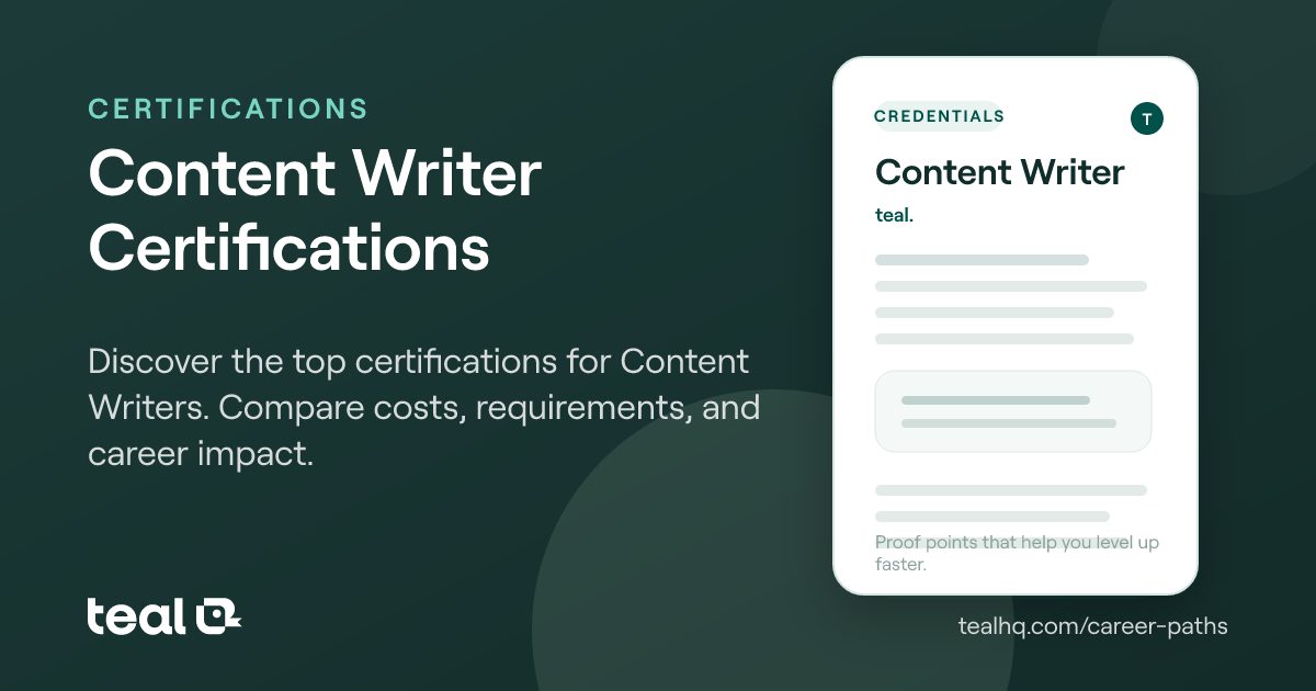 Content Writer Certifications: Best Credentials to Advance Your Career ...