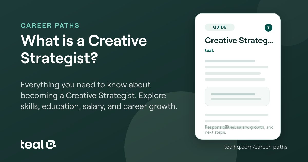 What is a Creative Strategist? - Career Insights | Teal