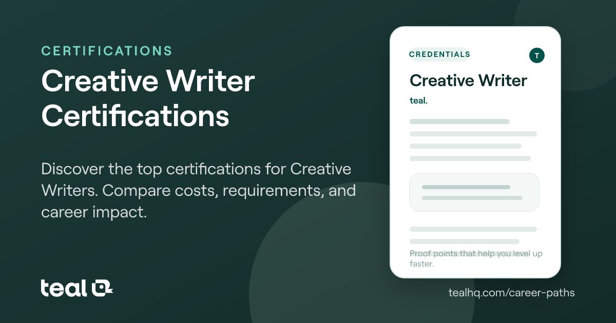Creative Writer Certifications: Best Credentials to Advance Your Career ...