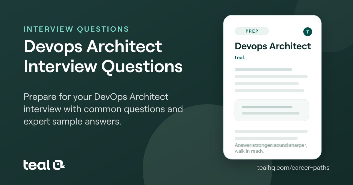 DevOps Architect Interview Questions & Answers | Teal