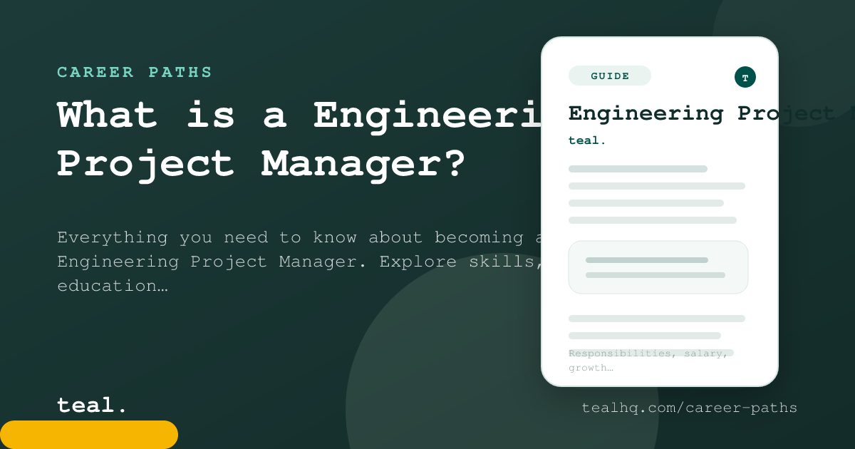 What is a Engineering Project Manager? - Career Insights | Teal