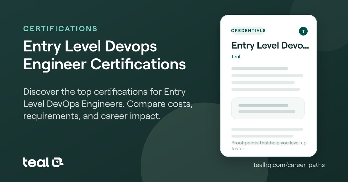 Entry Level DevOps Engineer Certifications: Best Credentials to Advance ...