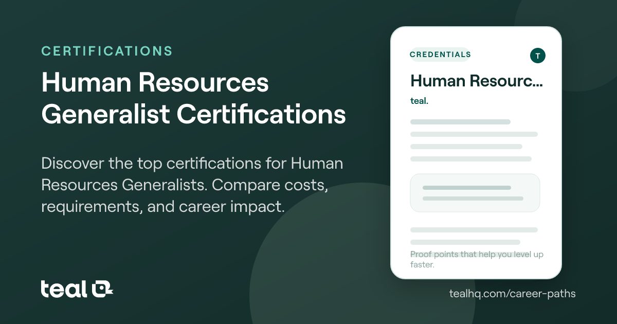 Human Resources Generalist Certifications: Best Credentials to Advance ...