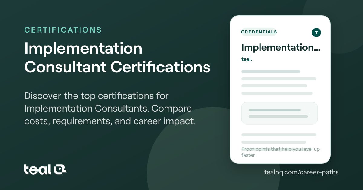 Implementation Qualification Implementation Consultant Certifications: Best Credentials to Advance ...