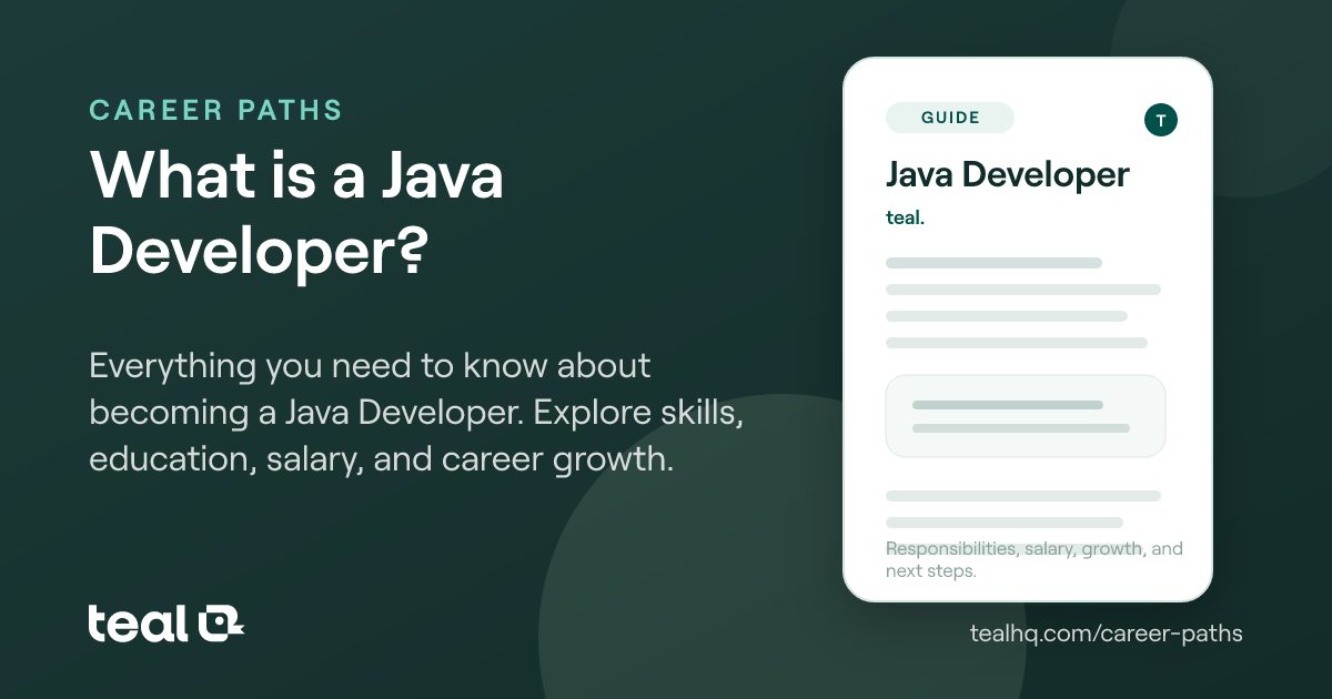 What is a Java Developer? - Career Insights | Teal