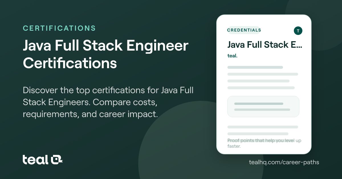 Java Full Stack Engineer Certifications: Best Credentials to Advance ...