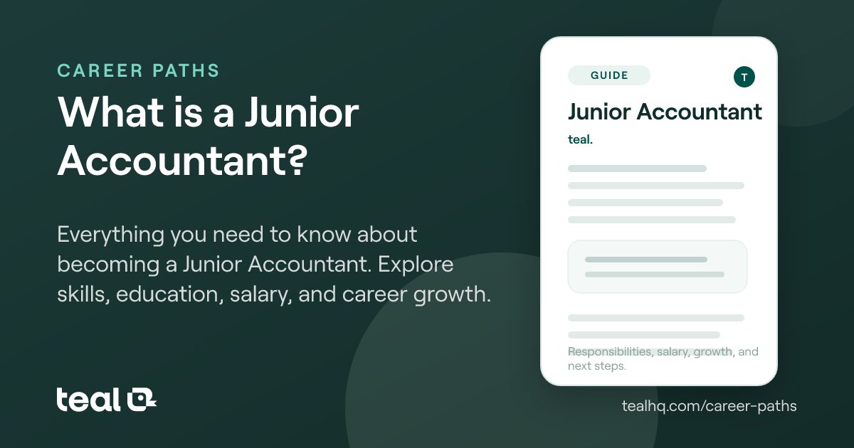 What is a Junior Accountant? - Career Insights | Teal