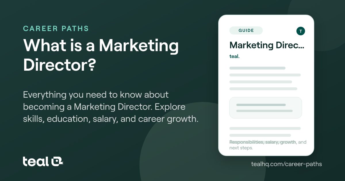 Mkt Associate Director What is a Marketing Director? - Career Insights | Teal