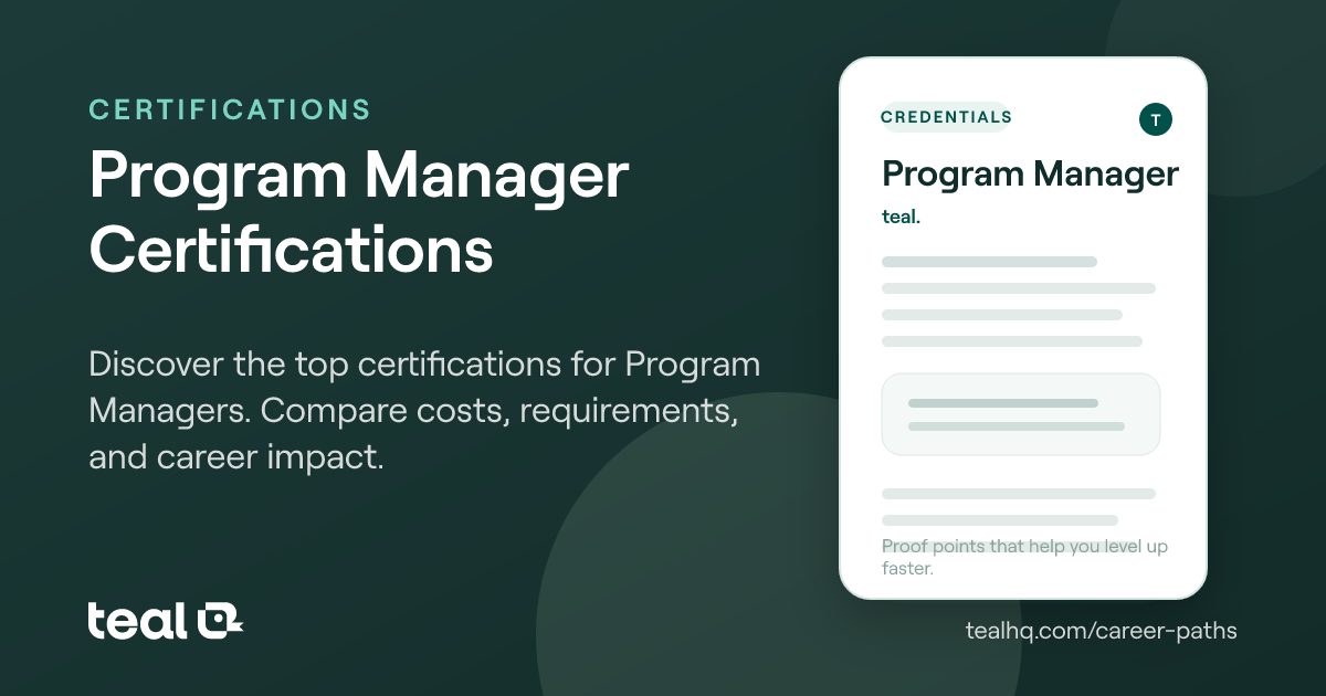 Program Manager Cco Program Manager Certifications: Best Credentials to Advance Your Career ...