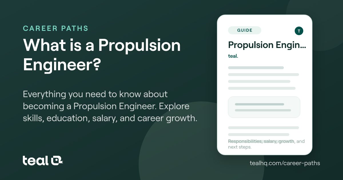 Propolsion Engineer What is a Propulsion Engineer? - Career Insights | Teal