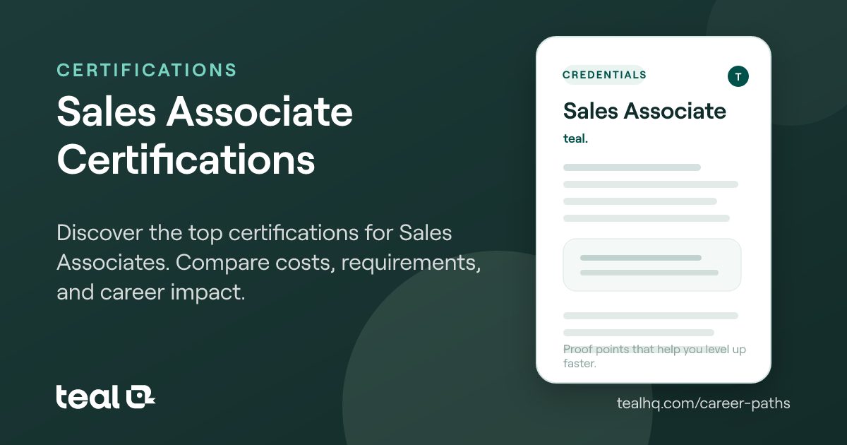 Sales Associate Certifications: Best Credentials to Advance Your Career ...