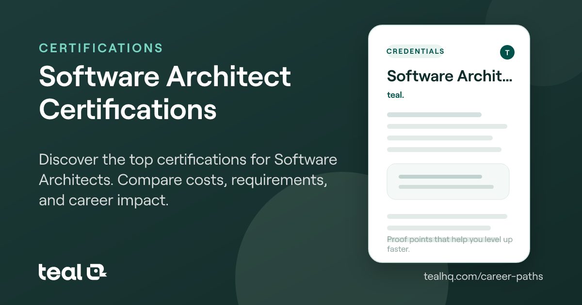 Software Architect Certifications: Best Credentials to Advance Your ...