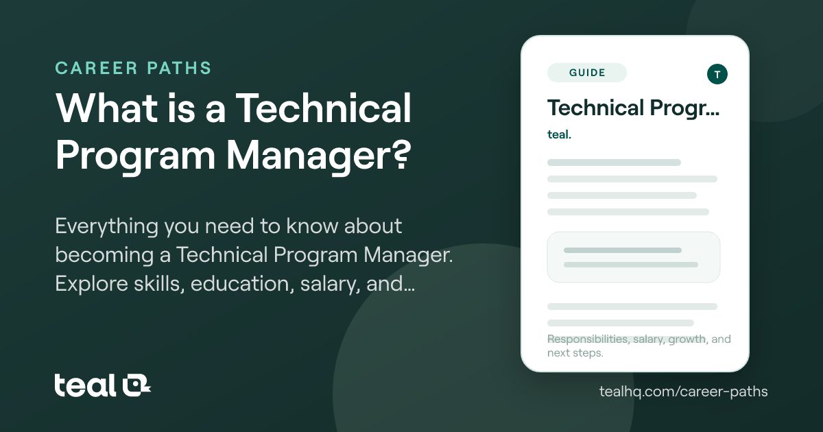 What is a Technical Program Manager? - Career Insights | Teal
