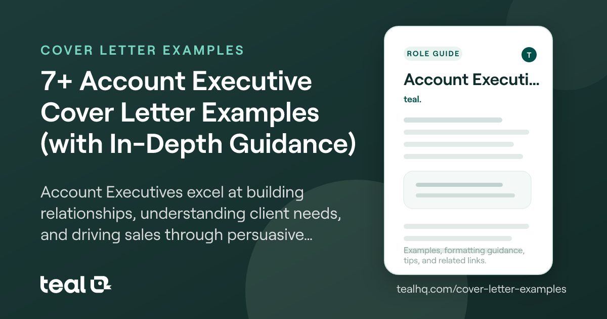 7+ Account Executive Cover Letter Examples (with In-Depth Guidance)