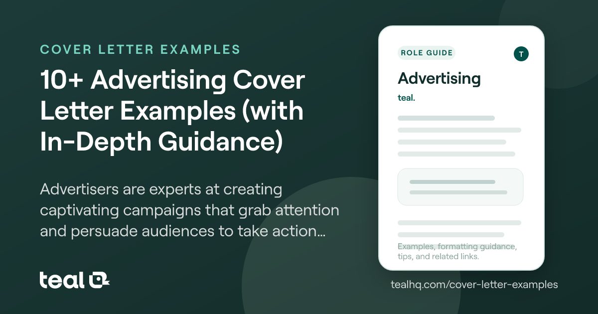 9+ Advertising Cover Letter Examples (with In-Depth Guidance)