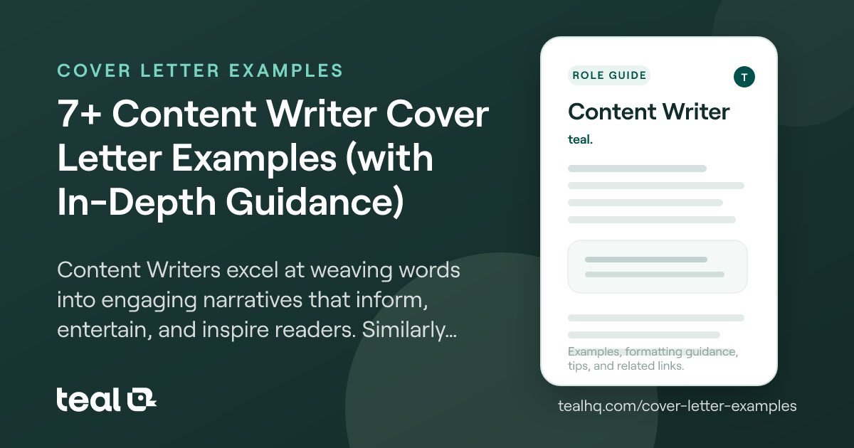 7+ Content Writer Cover Letter Examples (with In-Depth Guidance)