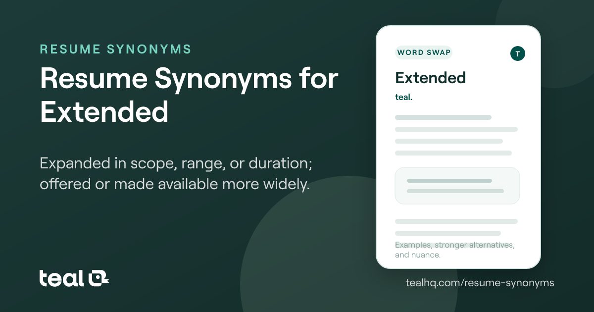 The 6 Best Resume Synonyms for Extended [Examples + Data]