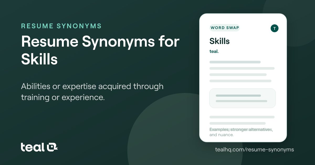 The 6 Best Resume Synonyms for Skills [Examples + Data]